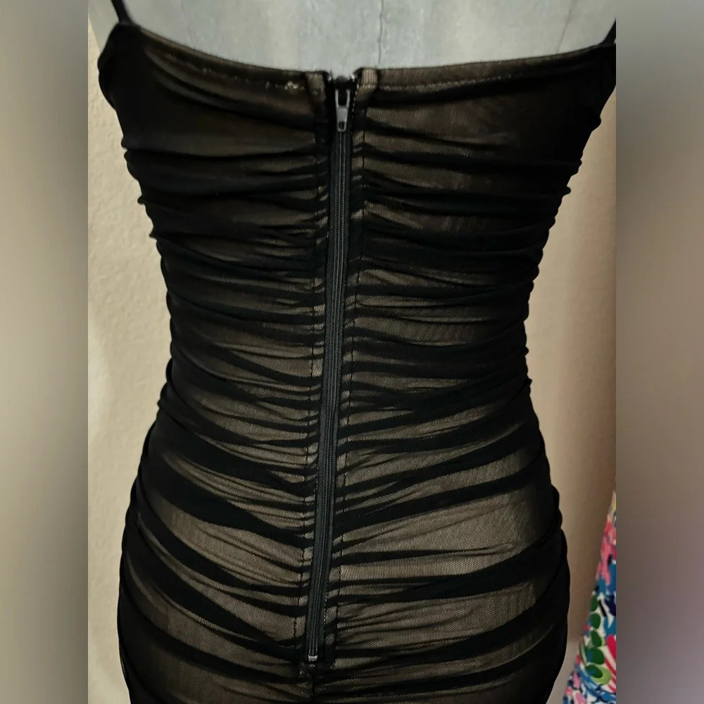 Privy Privately Privileged Mesh Overlay Bodycon Dress - Picture 11 of 13